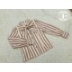 Miss Point Chocolate Daily Striped Long Sleeve Blouse(Reservation/Full Payment Without Shipping)